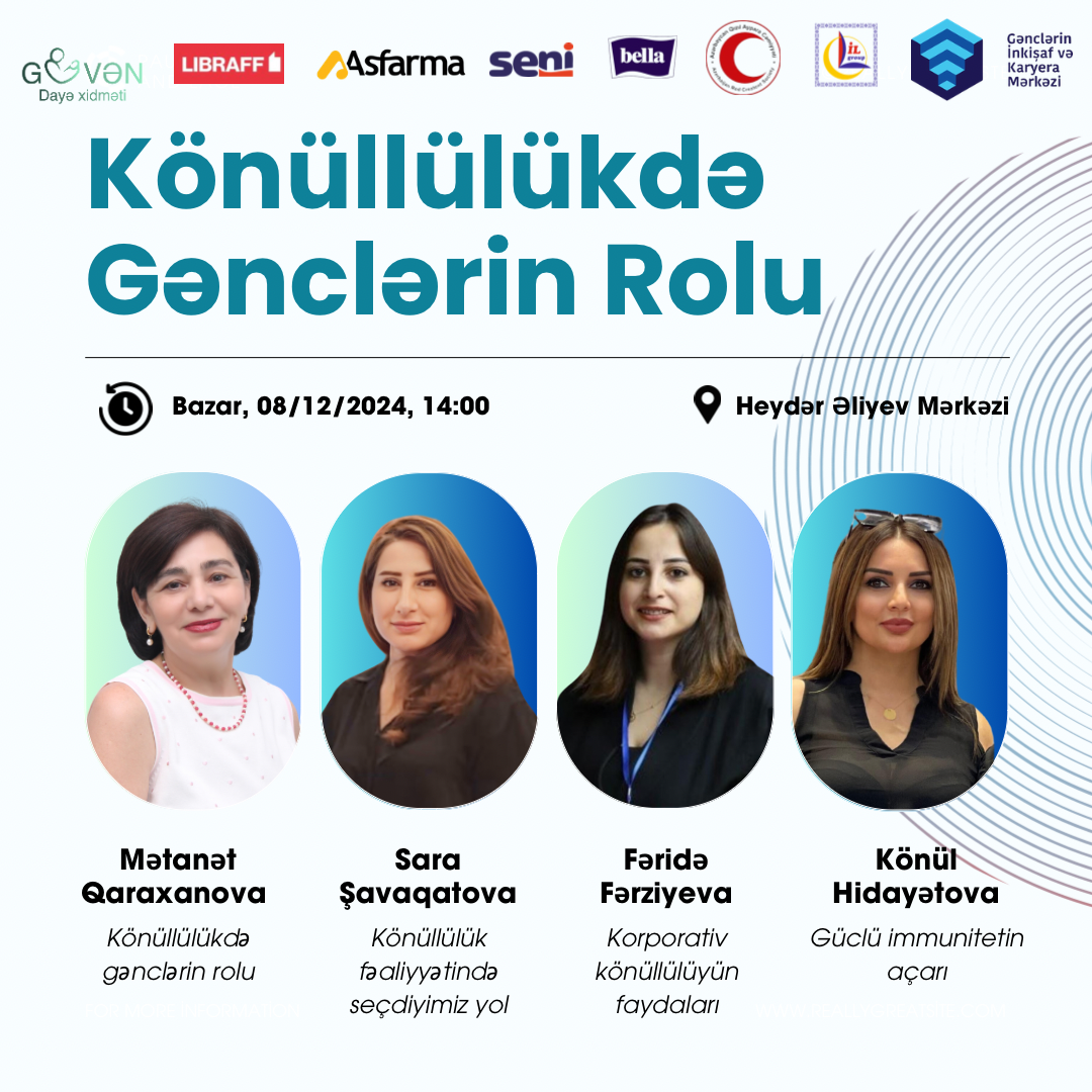 “Könüllülükdə Gənclərin Rolu” adlı tədbirə siz də qatılın